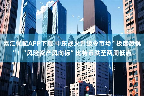嘉汇优配APP下载 中东战火升级令市场“极度恐惧”! “风险资产风向标”比特币跌至两周低点